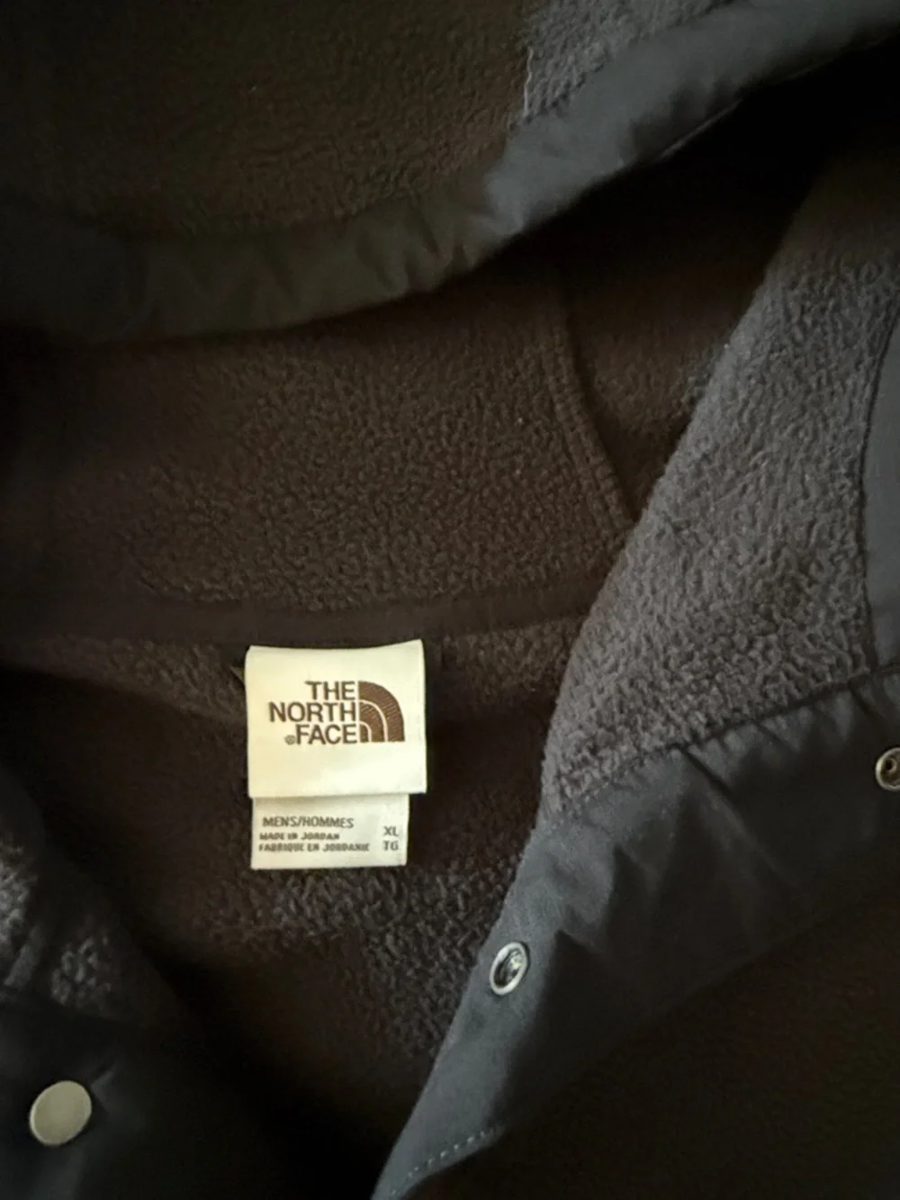 The North Face Black Hooded Snap Pullover Fleece